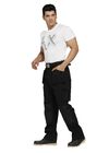 Pantalones para hombre suaves de costura triples del trabajo con la cintura elástico deslizante anti