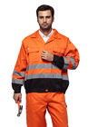 Chaquetas anaranjadas/altas de la visibilidad del amarillo, EN reflexivo ISO 20471 de la chaqueta de la seguridad