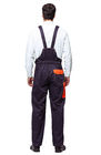 Los pantalones 100% del babero del invierno de la tela de algodón/el babero y el apoyo del trabajo con contraste colorean la naranja
