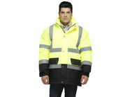 El alto trabajo de la visibilidad del calor uniforma la chaqueta cómoda del invierno de la fuerza de la prenda impermeable hola 