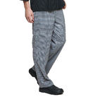 Pantalones a cuadros teñidos polivinílicos del cocinero del hilo de algodón con la arruga anti de la cintura elástico