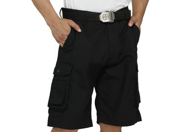 El trabajo negro para hombre de los bolsillos multi de la seguridad pone en cortocircuito la tela cruzada tejida con resistencia de rasgón