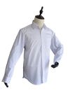 Camisas para hombre blancas/azules de la indumentaria de oficina informal de secado rápido con la resistencia de Pilling
