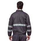 Rasgón anti de las chaquetas del trabajo industrial de la tela de la tela cruzada del 65% P el 35% C con la cinta reflexiva