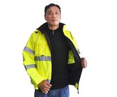 Manche la alta chaqueta resistente de la seguridad de los uniformes del trabajo de la visibilidad con las mangas desmontables
