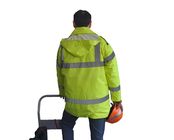 Chaquetas revestidas del trabajo industrial de la PU, chaqueta reflexiva del invierno del amarillo de la seguridad 