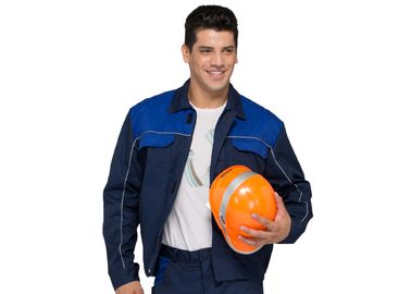 Chaqueta para hombre industrial suave, chaqueta de trabajo brillante de la seguridad con la pretina ajustable