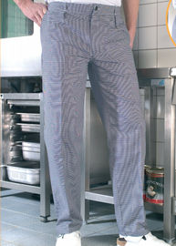 Pantalones rayados suaves de los cocineros de la tela del desgaste del trabajo del restaurante de la resistencia de Pilling